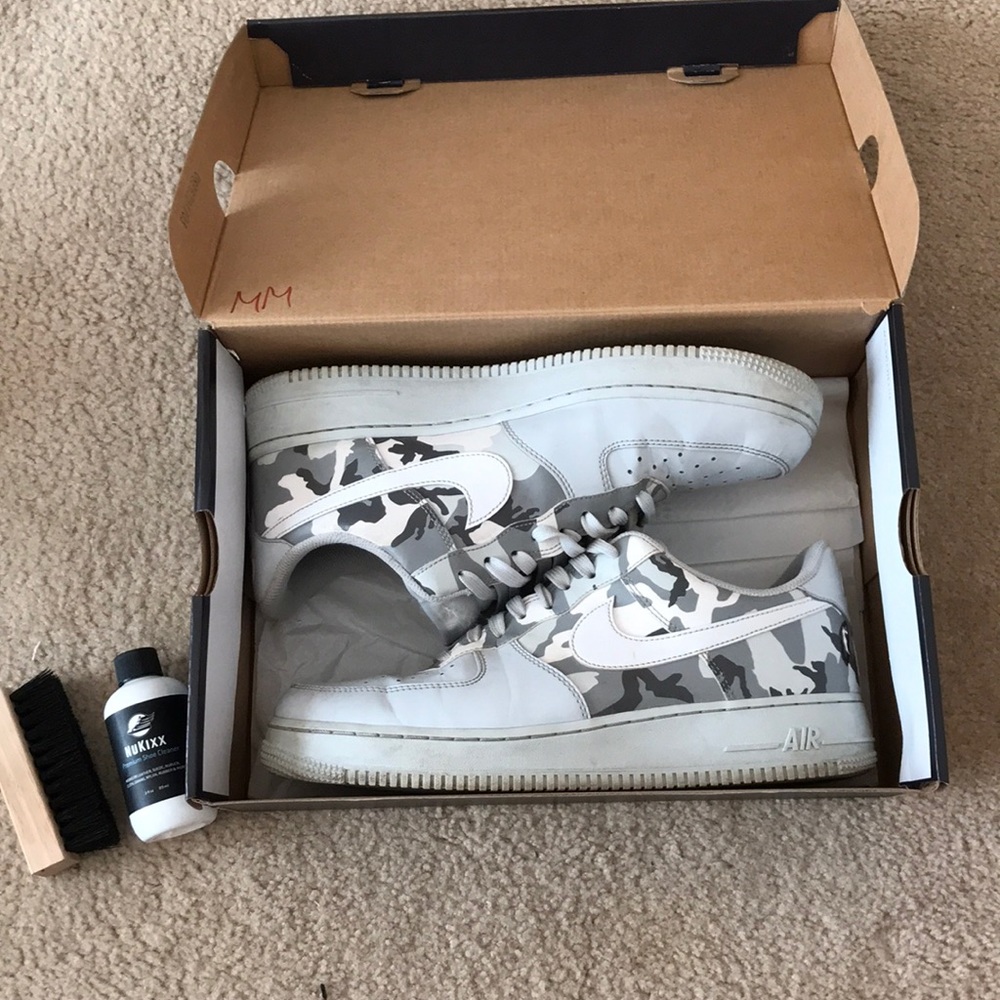 Nike Air Force 1 low grey camo edition US size 10